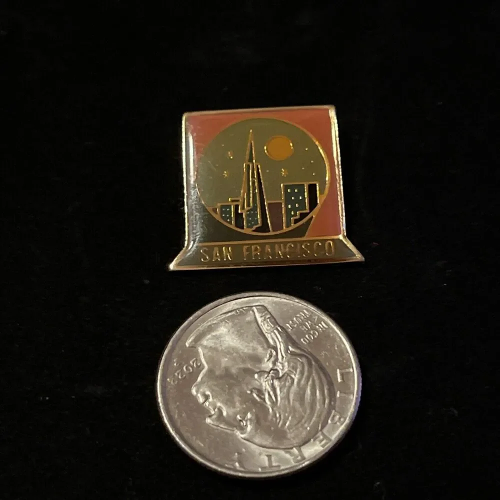 San Francisco California City Skyline Lapel‎ Hat Pin